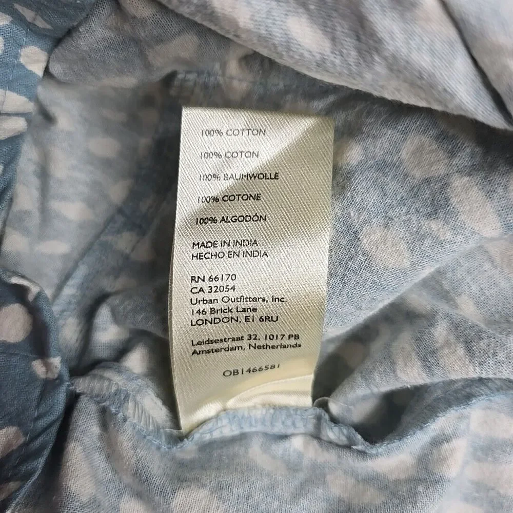 Free People Bennett Shorts high waisted w/ Side pockets‎ flowy size 8 Blue White